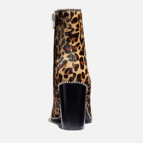 Coach Calf Hair Leopard Print Bootie - Picture 4 of 8